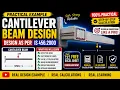 Cantilever Beam Design IS 456 2000 Free Excel Sheet