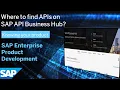 Where to find APIs on SAP API Business Hub