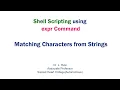 Shell Scripting Demonstration Matching Characters in Two Strings Using the expr Command