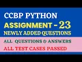 Assignment - 23 Functions Python CCBP 4 0