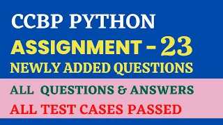 Assignment - 23 Functions Python CCBP 4 0