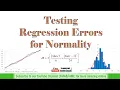 Normal Distribution Testing Regression Errors for Normality