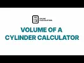 Online Calculators - Volume of a Cylinder Calculator