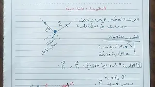 فيزياء الصف الثامن الدرس الاول القوى المتلاقية 