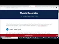 Thesis Generator