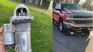 Here is how you replace the starter for the Chevy Silverado LTZ 2018 DIY