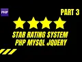 Jquery Rating System - Php Mysql Jquery