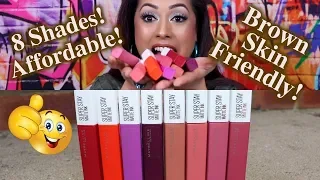 review maybelline super stay matte ink with lip swatches