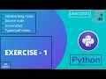 EXERCISE - 1 in python in Hindi python full course for beginners 2021