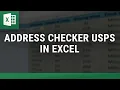 Address Checker USPS in Excel