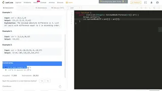 LeetCode 1200 Minimum Absolute Difference - Interview Prep Ep 2