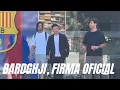 IMAGEN SPORT Bardghji firma su contrato con el Barca Laporta Deco y Bojan presentes
