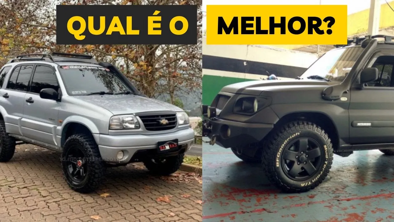 Pajero TR4 x Tracker - Comparando dois 4x4 bem RAIZ - 4K