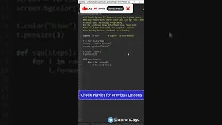Python Coding Short - Square Spiral Tutorial
