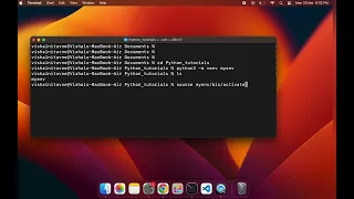 How to create Python Virtual environment for Mac Os