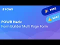 How to Create a Form Using POWR for FREE Multi Page Form
