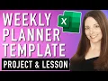 Customize Weekly Planner Template in Excel - Create 2025 Weekly Planner