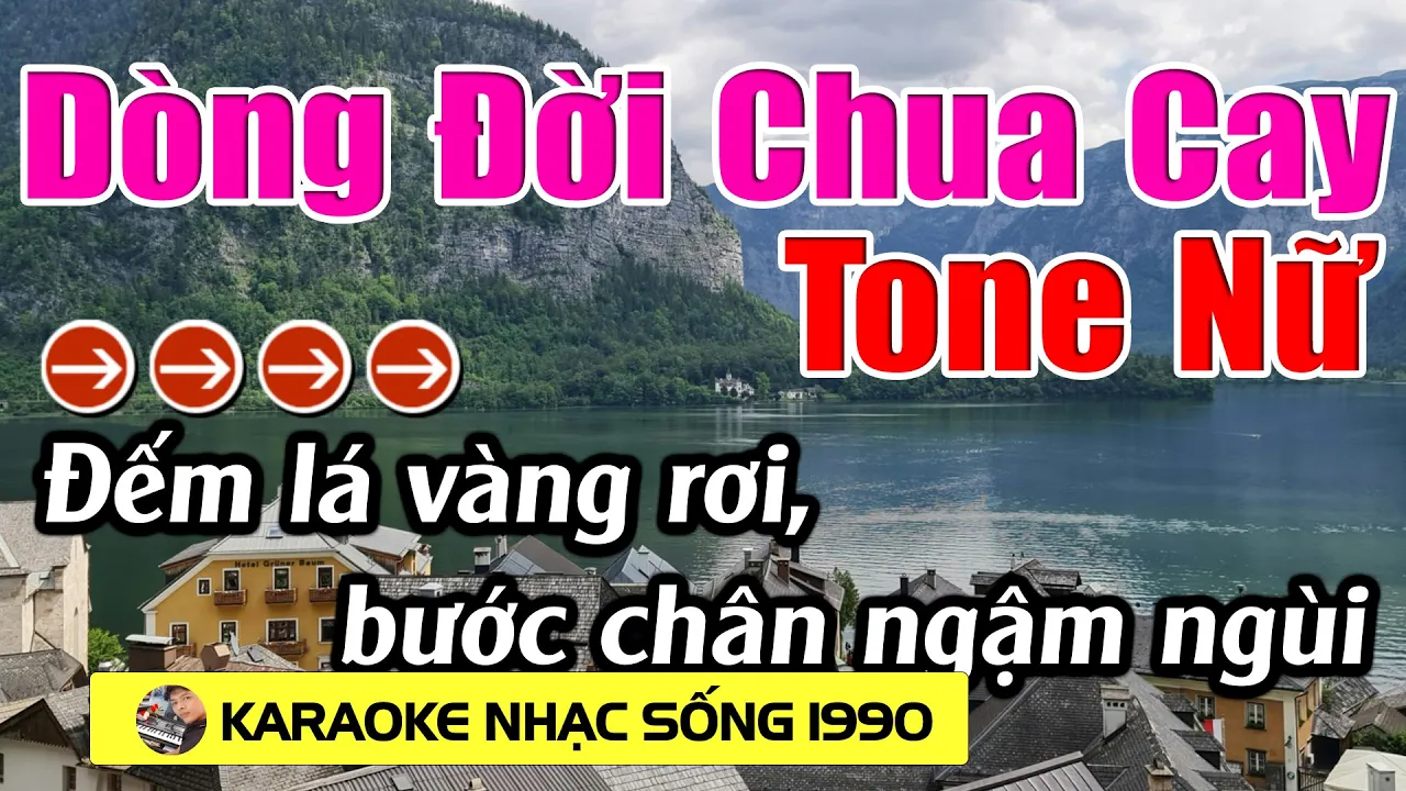 Dòng Đời Chua Cay - Karaoke Tone Nữ - Karaoke Nhạc Sống 1990 - Beat Mới