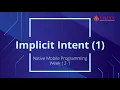 NMP 12-1 Implicit Intent 1