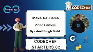 Make A-B Same Starters 82 Codechef DCC NIT-A