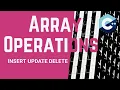 How to perform insert delete and update operation in array in c plus plus