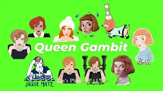 Animated Queen Gambit GIF Green Screen Pack Free Download