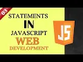 Statements in JavaScript 03 Web Development Course