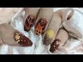 Fall Nail Art Short coffin nails