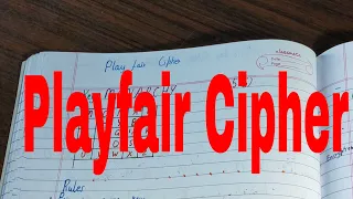 Playfair cipher Playfair cipher encryption and decryption Playfair cipher example Cryptography