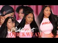 MIDDLE PART QUICK-WEAVE TUTORIAL NATURAL RESULTS FOR BEGINNERS TRIIPPY RAW VIRGIN HAIR
