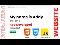 Portfolio Website using HTML CSS Javascript and Bootstrap Oneshot Project