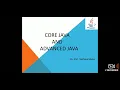 Difference Between Core Java Advanced Java