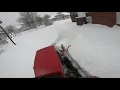 1of2 310-8 Wheel Horse Snow blowing Heavy Snow 12-25-2020