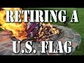 Retiring a U S Flag under 4 U S C 8 k by Respectfully Burning