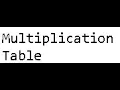 How to make a multiplication table using while loop in C