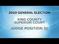 King County Superior Court Judge Pos 30 - King Co Seattle Voters Guide