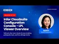 Cendien Infor CloudSuite Configuration Console LPL Overview