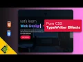 Pure CSS Text Typing Animation Typewriter Effect