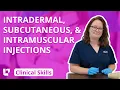 Intradermal Subcutaneous and Intramuscular Injections Clinical Nursing Skills LevelUpRN