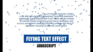 Flying Text Effect JavaScript How to make Flying Animation in JS