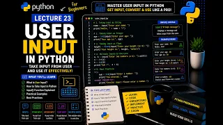 Lecture 23 User Input in Python input Function Explained with Code Examples Skillify