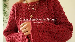 CROCHET SWEATER TUTORIAL Beginner Friendly Bysophiielouise 