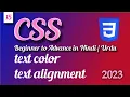CSS text color and text alignment CSS tutorial in Hindi Urdu