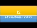 JS String Object Functions