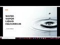 Water Vapor Equilibrium - Fitting Data to Antoine s Equation Part 1