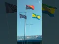 Lagu Flying flag of Bugandi Secondary School X Morobe Provincial flag X Papua New Guinea flag.