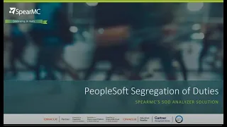 PeopleSoft Segregation of Duties SOD Analyzer SpearMC Sep 2024