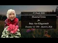 Betty Ann Klingensmith - Memorial Service