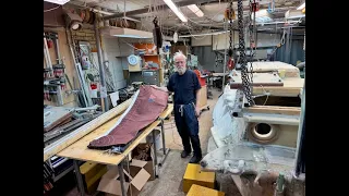 The yard for the aft mast