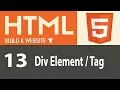 Learn HTML 5 from Basics To Advance 13th Lecture Div Element Tag